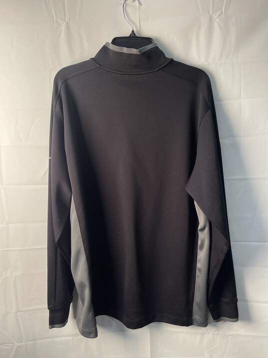 Nike Mens Black Golf Pullover w/ 3/4 Zipper Size XK image number 2