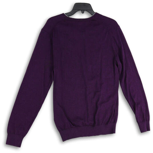 NWT Mens Purple Thermo Lite Performance V Neck Pullover Sweater Size M image number 2