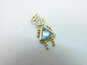 14K Yellow Gold Simulated Birthstone Boy & Girl Charms 2.3g image number 4