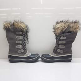 SOREL 'Joan of Arctic' Grey/Black Suede Winter Boots Women's Size 7 alternative image