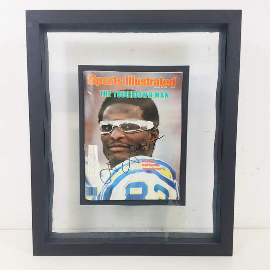 Vintage Sports Illustrated Cover Signed by San Diego Charger John Jefferson in Frame/Shadow Box image number 1