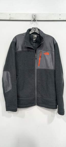 The North Face Men's Gray Gordon Anza Full Zip Fleece Sweater Jacket Size XL