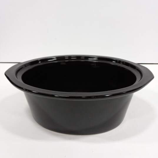 Large Black Ceramic Crock Pot (No Lid) image number 2