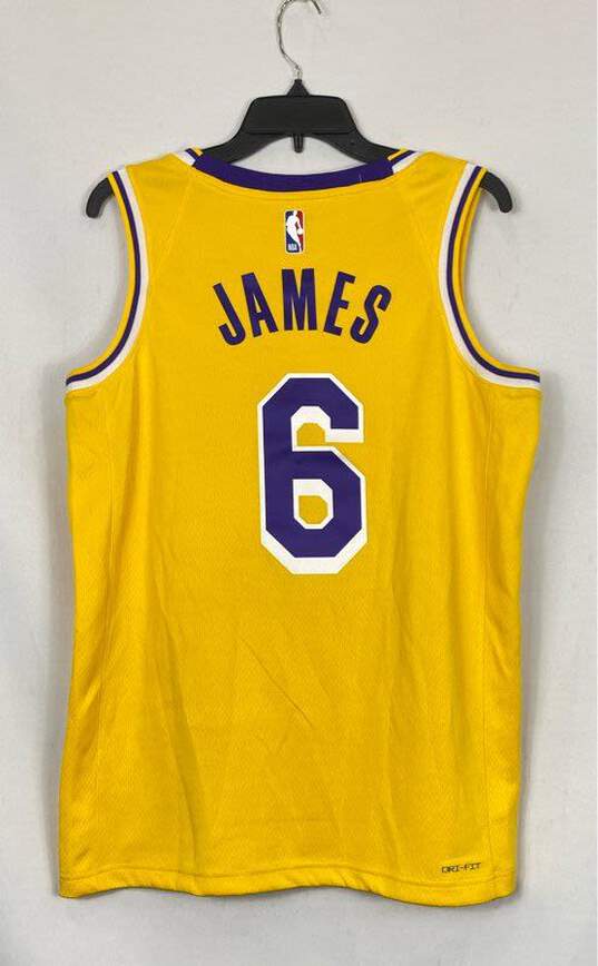 Nike Yellow Basketball Jersey - Size Medium image number 6