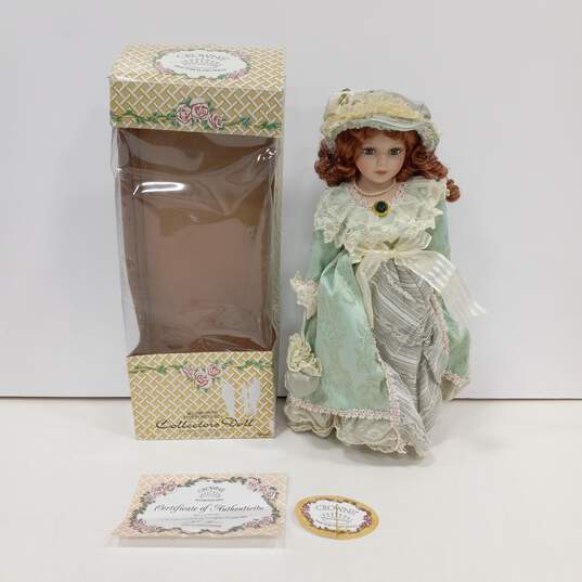 Crowne Porcelain Doll IOB image number 1