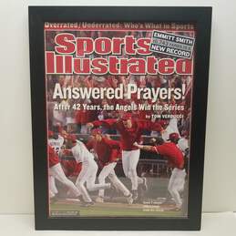 Framed Large Sports Illustrated Cover Commemorating the Anaheim Angels 2002 World Series Championship
