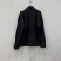 Womens Black Long Sleeve Quarter Zip Mock Neck Pullover T-Shirt Size Large image number 2