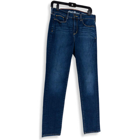 Womens Blue Denim Dark Wash Stretch Pockets Skinny Leg Jeans Size 8 image number 1