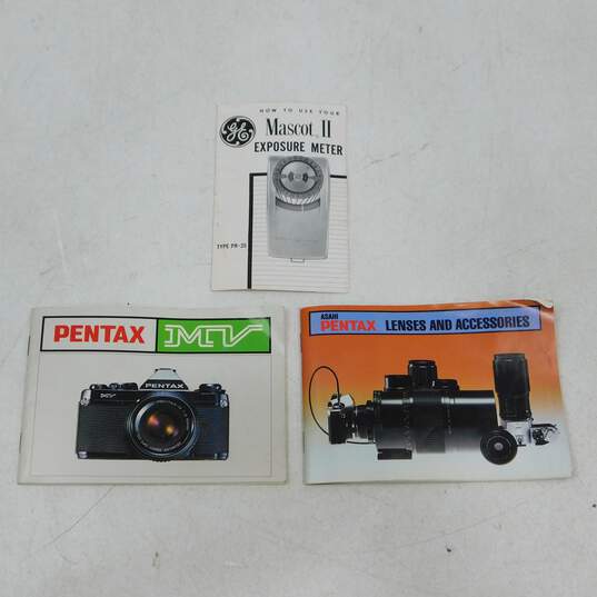 Pentax MV 35mm SLR Film Camera w/ 2 Lens, Flash, Exposure Meter & Bag image number 15