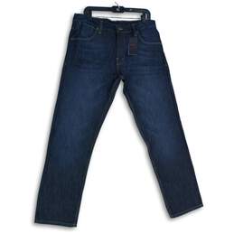 NWT PD&C Womens Blue Denim Medium Wash 5-Pocket Design Straight Leg Jeans 34x32