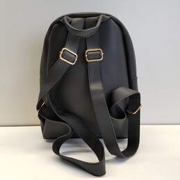 Beverly Hills Polo Club Black PU Small Zip Backpack Bag alternative image