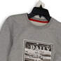 Mens Gray Heather Crew Neck Long Sleeve Pullover Sweatshirt Size Small image number 3