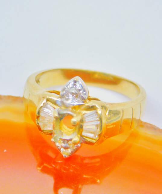 14K Yellow Gold 0.40 CTTW Diamond Ring Setting 4.5g image number 2