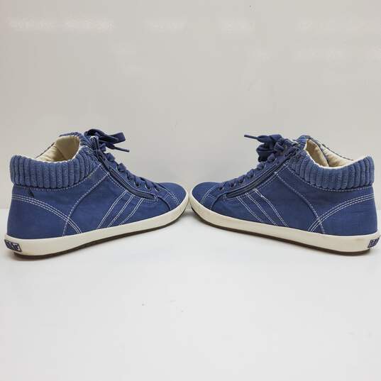 Taos Women's Startup High Top Sneaker in Blue Suede Size 7 image number 4