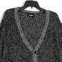 Mens Black Knitted Long Sleeve Button Front Cardigan Sweater Size 2XL Tall image number 3