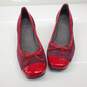 Stuart Weitzman Women's Purple Suede Red Patent Leather Trim Kitten Heels Size 11 AUTHENTICATED image number 1