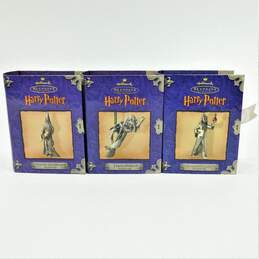 Hallmark Keepsake Harry Potter Pewter Ornaments Dumbledore Harry Hermione IOB alternative image
