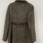 Womens Brown Long Sleeve Collared Pockets Double Breasted Peacoat Size 12 image number 2