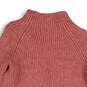 Womens Pink Long Sleeve Mock Neck Tight-Knit Pullover Sweater Size XS image number 4