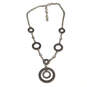Designer Brighton Silver-Tone Rhinestone Statement Necklace With Dust Bag image number 3