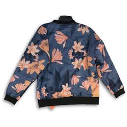NWT MINKPINK Womens Blue Pink Flowers Anti-Wrinkle Bomber Jacket Size Large alternative image