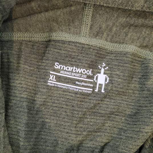 Smartwool Merino Wool Blend Green Short Sleeve Button Up Shirt Men's Size XL image number 3