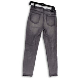 Womens Gray Denim Light Wash Pockets Stretch Skinny Leg Jeans Size 29 alternative image