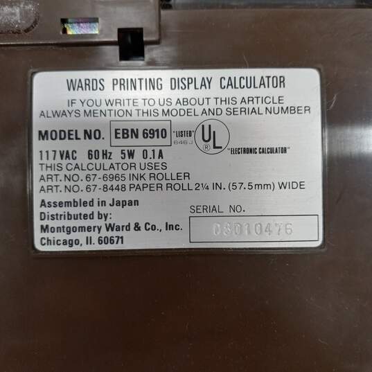 Montgomery Ward Model EBN 6910 Calculator image number 4