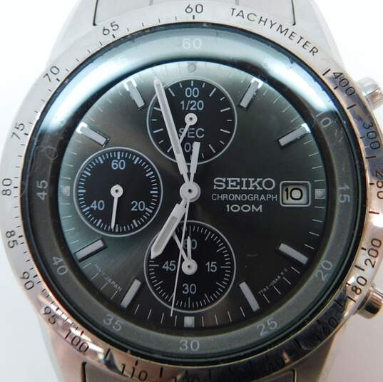 Buy the Seiko Chronograph 100M Movement 7T92 Watch | GoodwillFinds