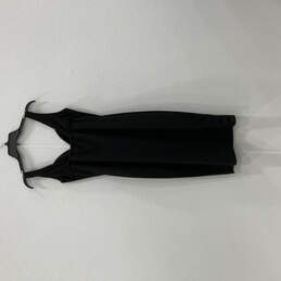 Womens Black Sleeveless Sweetheart Neck Slit Pullover Bodycon Dress Size 10 alternative image
