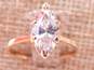 Romantic 14k Yellow Gold Marquise Cut CZ Ring 2.4g image number 3