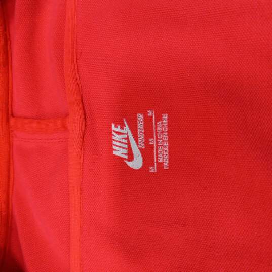Men's Red Athletic Zip Up Jacket Size Medium image number 1