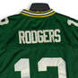 Mens Green V-Neck Green Bay Packers Aaron Rodgers #12 NFL Jersey Size 52 image number 4