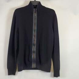 Michael Kors Men Black Zip Up Sweater M