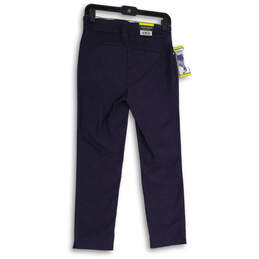 NWT Womens Blue Built-In Tummy Control Panel Pull-On Ankle Pants Size S