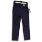 NWT Womens Blue Built-In Tummy Control Panel Pull-On Ankle Pants Size S image number 1