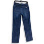 Womens Blue Denim Medium Wash 5-Pocket Design Straight Leg Jeans Size 6R image number 2