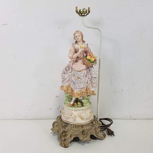Lamp -Vintage Porcelain  Figurine Table Lamp  22 inch High image number 5