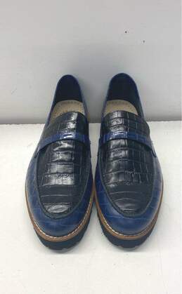 Girotti Milano Blue Slip-On Dress Shoe Men 8 alternative image