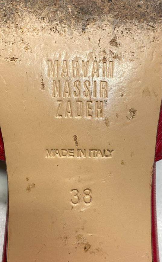 Maryam Nassir Zadeh Leather Slides Red 7.5 image number 7