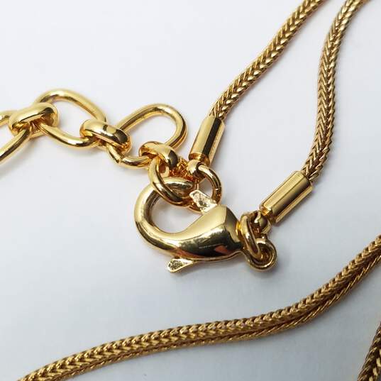 Trina Turk Gold - Tone Crystals Modernist Pendant 24 1/2" Necklace 18.3g image number 6