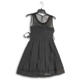NWT Guess Womens Black Rhinestone Pleated Sleeveless Fit & Flare Dress Size 4 alternative image
