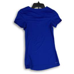 Nike Pro Womens Blue Dri-Fit V-Neck Short Sleeve Pullover T-Shirt Size XS alternative image