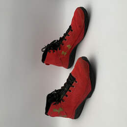 Mens 1269276-985 Red Black High Top Lace-Up Basketball Shoes Size 16 alternative image