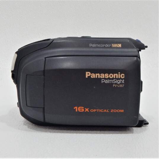 Panasonic PalmSight PV-L557 VHS-C Handheld Video Camera W/ Manuals & Accessories & Ninoka NK-700 W/ 50mm Lens image number 11