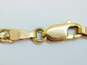 14K Gold Bar Charm Stamped Bismarck Chain Bracelet For Repair 6.8g image number 4