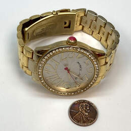 Designer Betsey Johnson BJ00190-08 Gold-Tone Round Dial Analog Wristwatch alternative image
