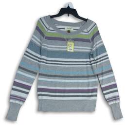 NWT Sonoma Life + Style Womens Multicolor Striped Pullover Sweater Size Small