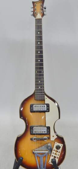 Fandel Vintage Hofner Bass Style Hollow Body Vintage Electric Guitar