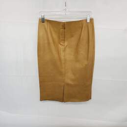 Dolce & Gabbana Women's Tan Leather Knee Length Skirt Size 38